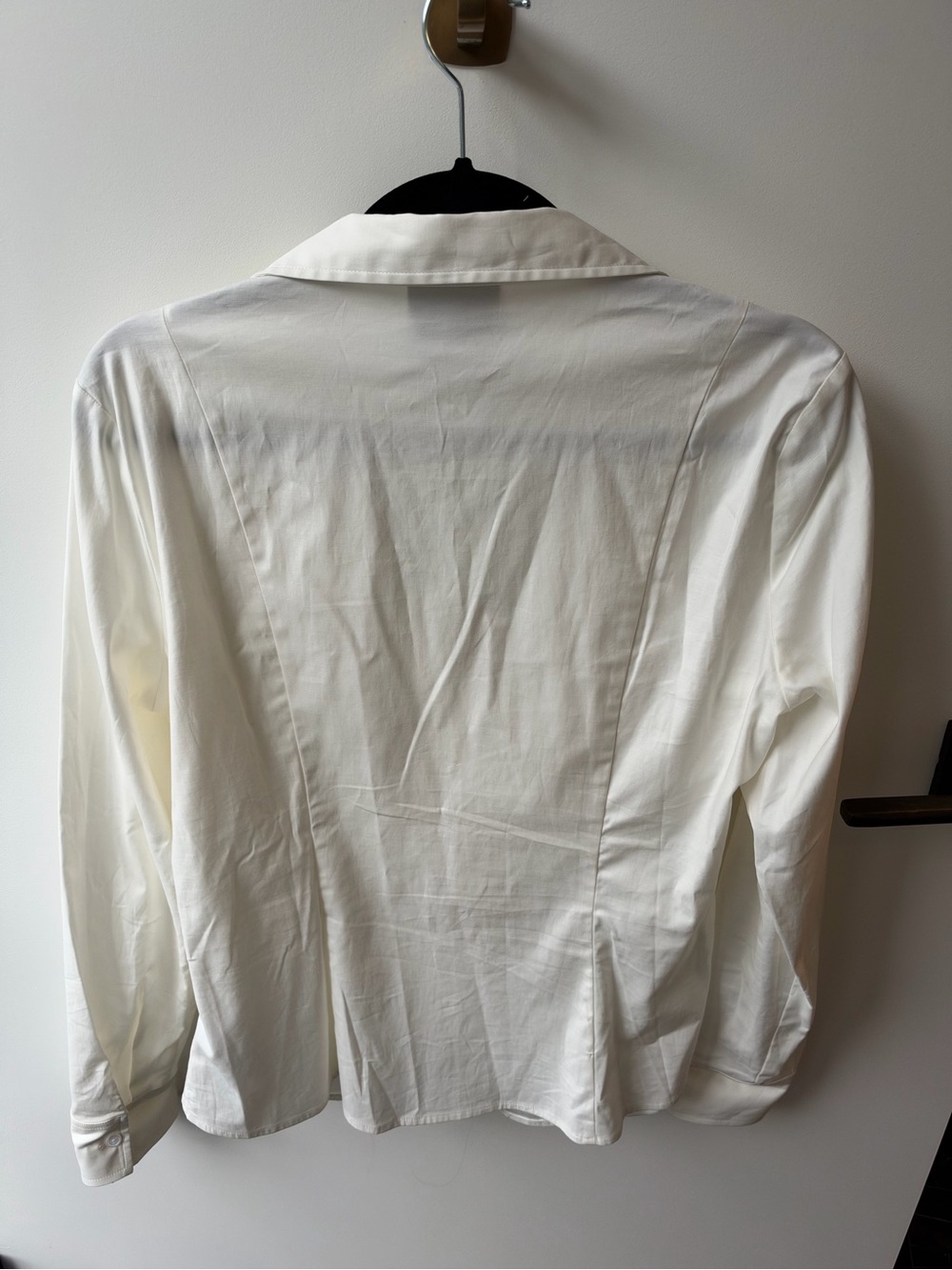 Reformation Ivory Ruched Button-Front Shirt - Picture 6 of 8